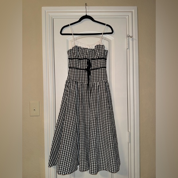 For Love & Lemons Black and White Gingham‎ Dress size small - Picture 4 of 11